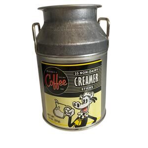 RARE Vintage NWT Mickey's Really Swell Creamer Milk Jug Tin Clarabell Cow Sealed